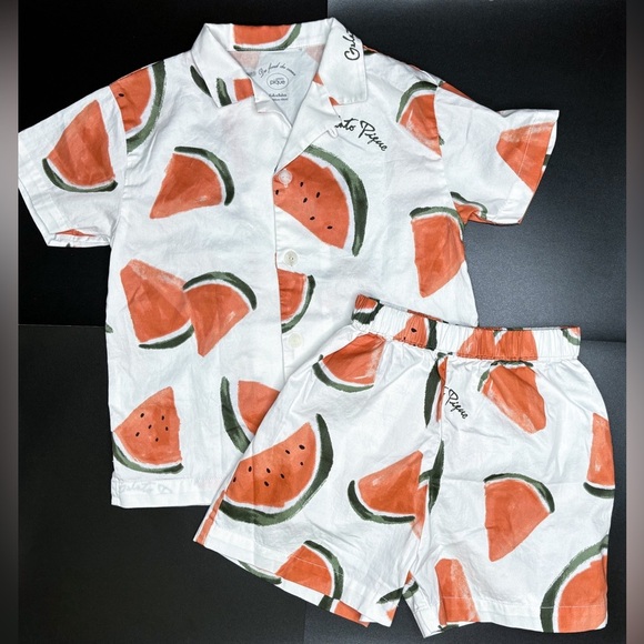 Gelato Pique Other - Kids Gelato Pique Watermelon Outfit Shirt Shorts XS 100 110 CM 4 5 Whimsical